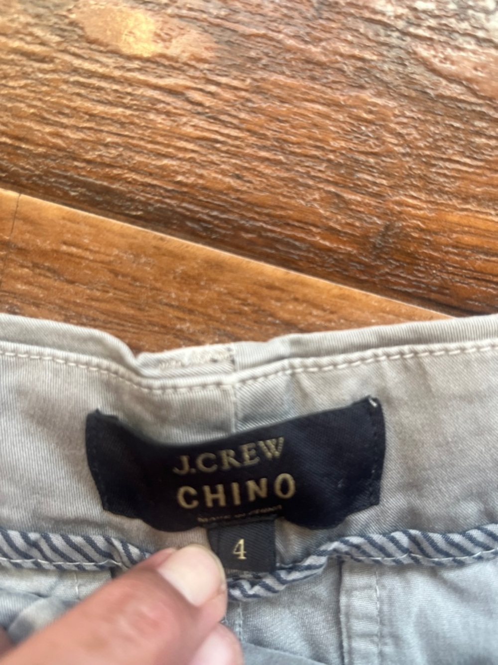 J. Crew Light Gray Tailored Cotton Bermuda Shorts  - Size 4 - Picture 2 of 5